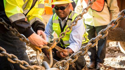 OSHA professionals working on job construction site