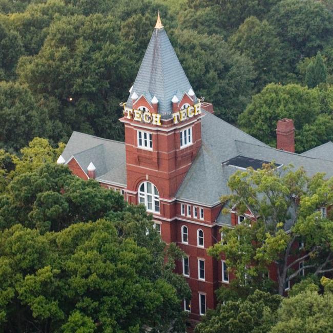 Aerial view of Tech Tower