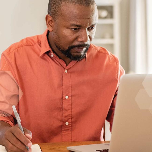 Remote employee using virtual communication to collaborate with colleagues.